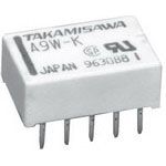 Power/Signal Relay, DPDT, Latched, 0.033A (Coil), 3VDC (Coil), 100mW (Coil), 1A (Contact), 30VDC (Contact), DC Input, AC/DC Output, Through Hole-Straight Mount, ROHS COMPLIANT