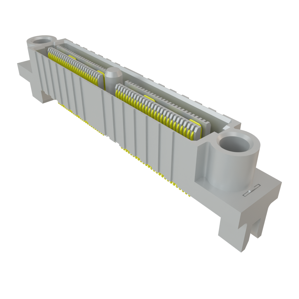 Conn Micro High Speed Socket Strip SKT 104 POS 0.635mm Solder ST Edge Mount Tray