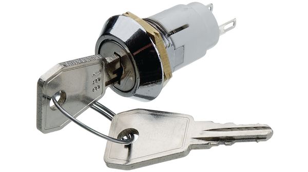 LORLIN - SRL-5-M-S-2 - Keylock Switch, DPDT, SRL Series, 2 Position, Solder, 1 A
