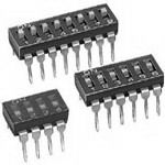 2-Pos SPST Slide DIP Switch, 24VDC, 25mA, SMD, Gull Wing