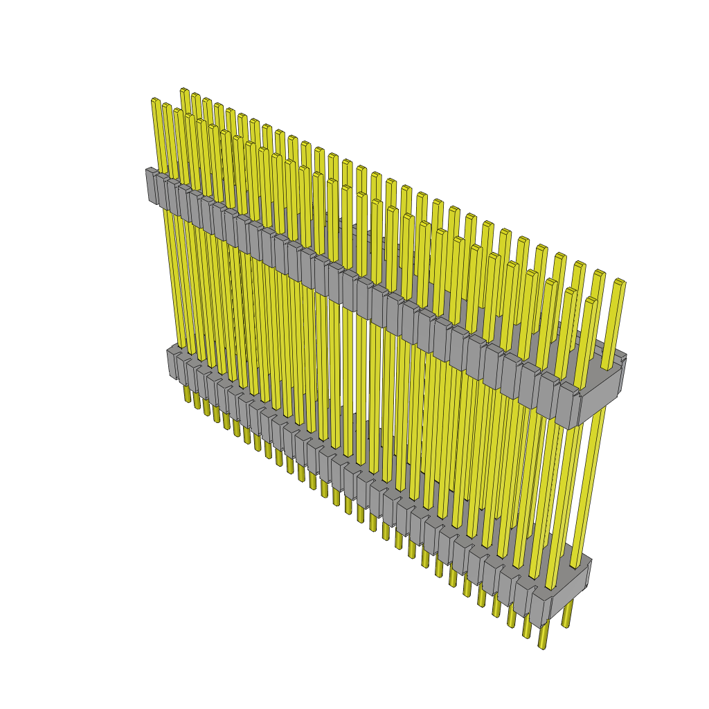 Conn Board Stacker HDR 60 POS 1.27mm Solder ST Thru-Hole Tube