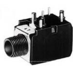 3 Pole Right Angle Audio Jack, Solder, Black Plastic