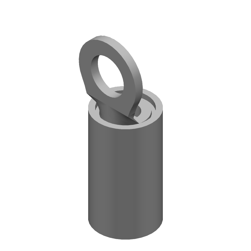 Ring Terminal, 14-16AWG, Copper, Tin, Blue, 300V