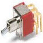 DPDT Toggle Switch, Mom-Off-Mom, 5A 250VAC 28VDC, PC Pins, Panel Mount