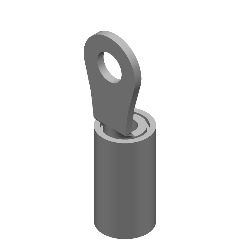 Ring Terminal, 14-16AWG, Copper/Tin, Blue Insulated, 300V