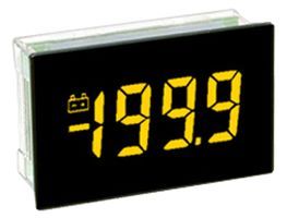 Voltmeter;  Black LCD/Yellow LED Backlight;  3.5 Digit;  200mV;  SIL Conn;  Panel Mnt