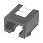 RJ11 Connector, 4 Pos, 2.54mm, Solder, Right Angle, Female, 1 Port