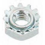 Nuts K-Lock Hex 3/8in 1/8in Zinc 10-32