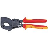 KNIPEX         9536250             250mm Cable Cutter with Two Stage Ratchet Drive and Guard, with Two Colour Dual Component Handles
