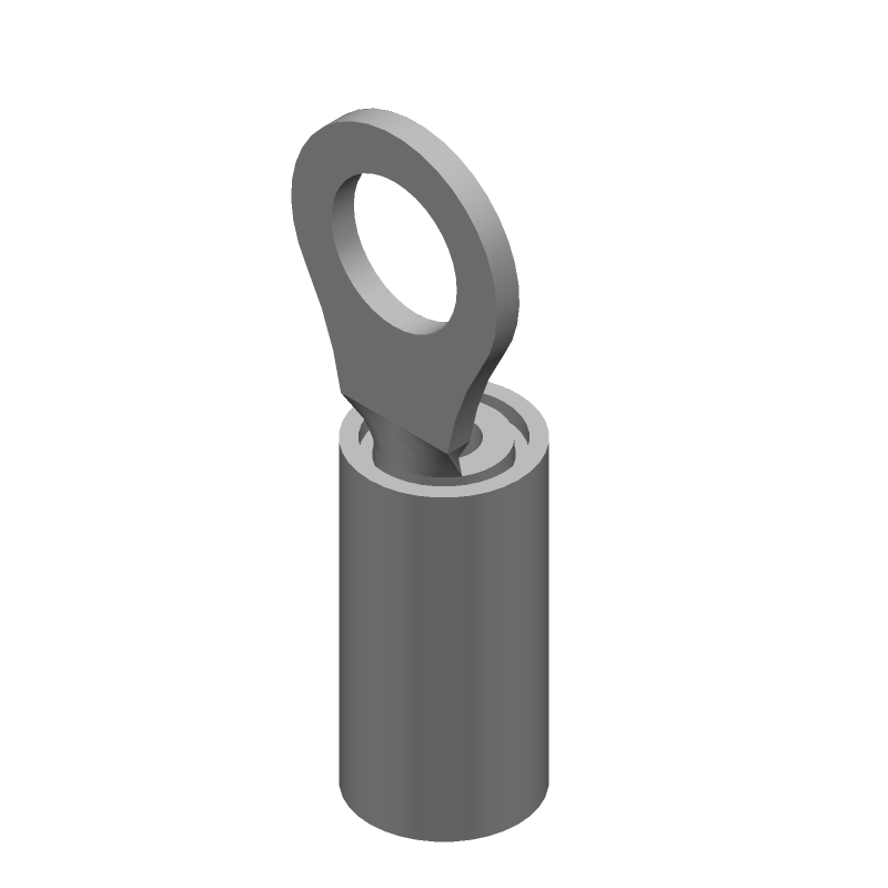 Ring Terminal, 16-22AWG, Copper, Tin, Insulated, Red, 300V