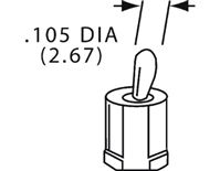 TOGGLE SWITCH, SPDT, LATCHED AND MOMENTARY, 5A, 28VDC, THROUGH HOLE-STRAIGHT, ROHS COMPLIANT