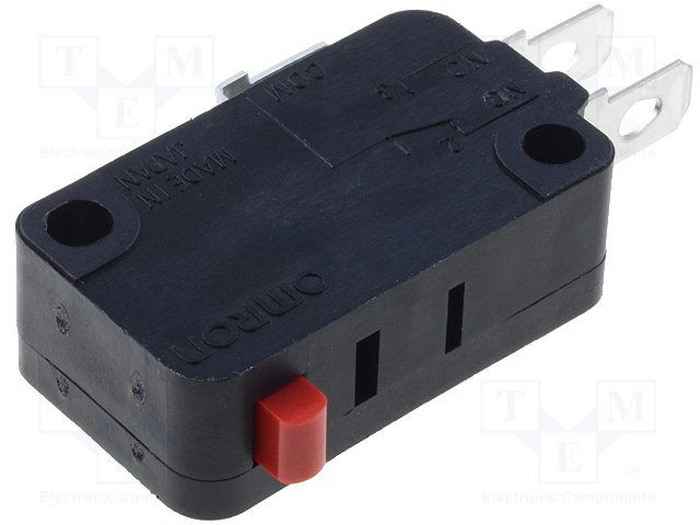 SPDT Snap Action Switch, 5A 250VAC, Pin Plunger, Solder