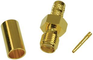 SMA RF Coax Connector, 12.4GHz, 50 Ohm, Solder, Straight, Cable Mount