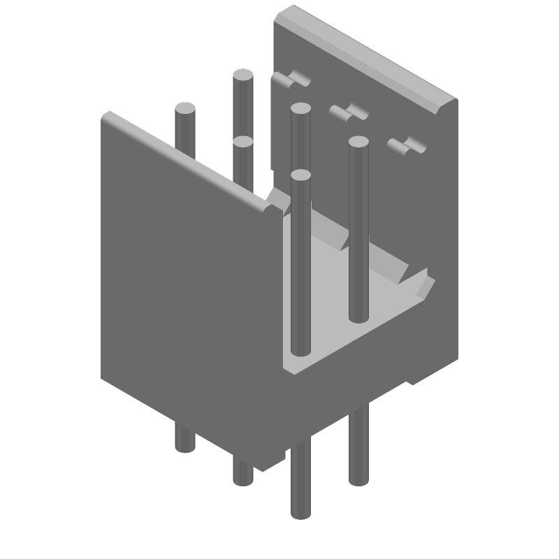 6 Pos 2.54mm Straight Shrouded Header, Male Pin, Gold/Tin