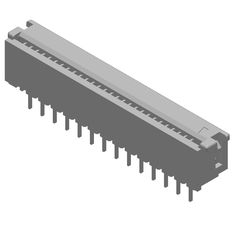 28 Pos FFC/FPC ZIF Connector, 1.27mm Pitch, Wire-to-Board, Straight, TH