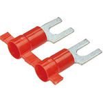 Fork Terminal 18-22AWG Copper Red 21.8mm Tin T/R