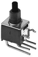 Switch Push Button ON Mom SPDT Short Round Plunger 20VAC 20VDC 0.4VA Momentary Contact Thru-Hole PC Pins