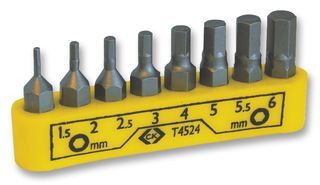 CK TOOLS         T4524             HEXAGON BIT SET, 8PC