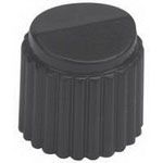 Control Knob, Round Nylon Black 12.7mm 12.7mm