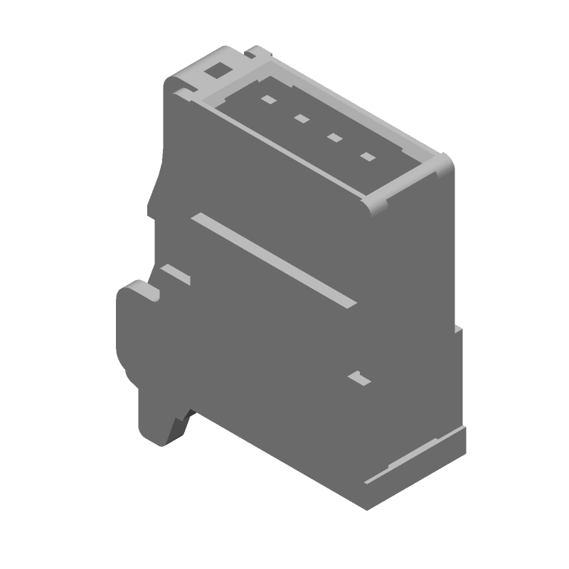 4 Pos 2mm Crimp ST Rectangular Connector, Male, 32V, 3A