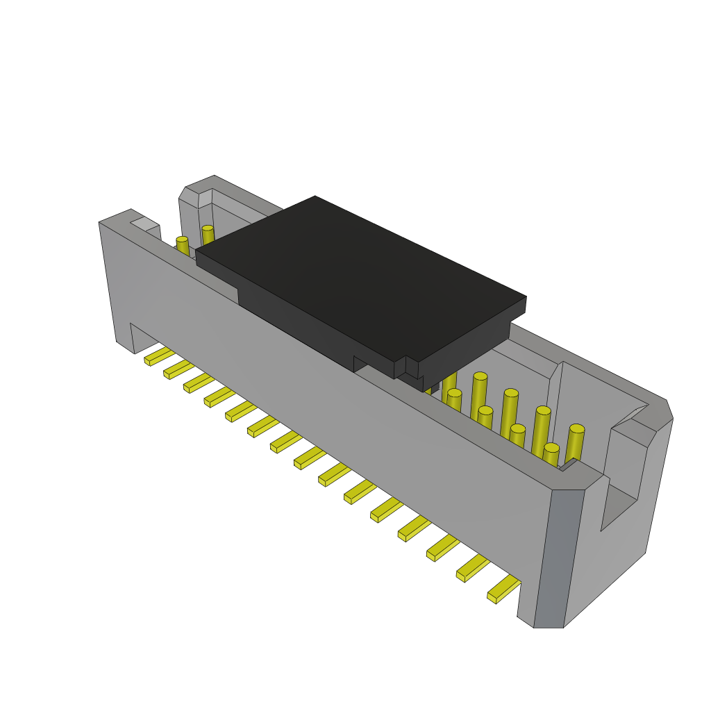 Conn Shrouded Header HDR 30 POS 1.27mm Solder ST Top Entry SMD T/R