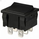 Switch Rocker ON OFF DPST Quick Connect Flat Rocker 16A 250VAC 40000Cycles