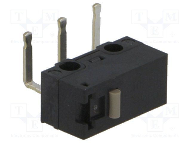 SPDT Snap Action Switch, 3A 125VAC/30VDC, Pin Plunger, Thru-Hole PC Pin