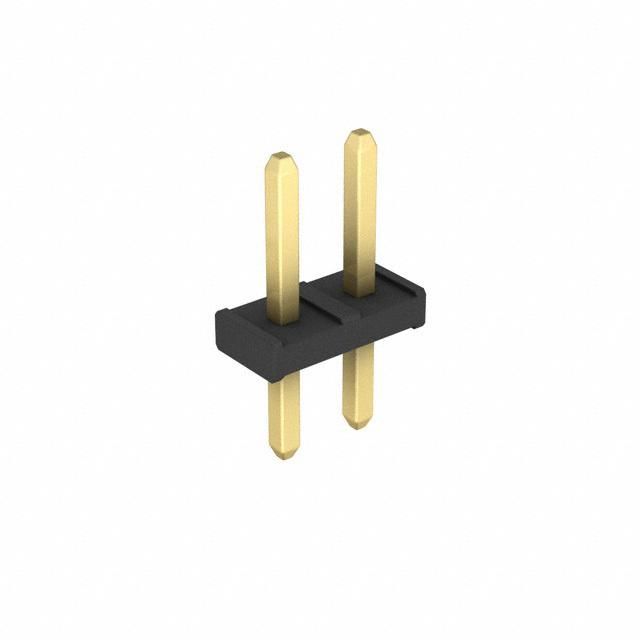 2 Pos 2mm Pitch Straight Header, Male Pin, Gold Plated Brass, 1A, 200V