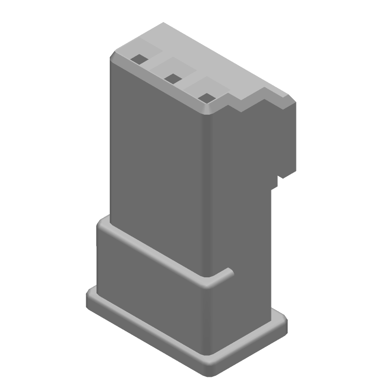 3 Pos Female Socket Connector, PBT, Black, Wire-to-Wire