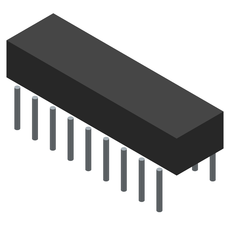 Slide Dip Switch, 9 Switches, SPST, Latched, 0.1A, 20VDC, Solder Terminal, Through Hole-straight, ROHS COMPLIANT