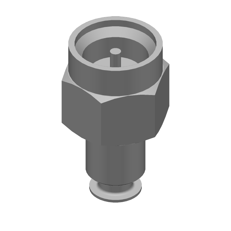 SMA Plug, Male, 18GHz, 50R, Crimp, Stainless Steel