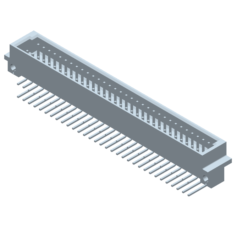64 Pos 2.54mm RA Solder Backplane Connector, 1.5A, 250V
