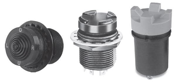 Multi-Directional Switches Cone Press Fit Standard Black