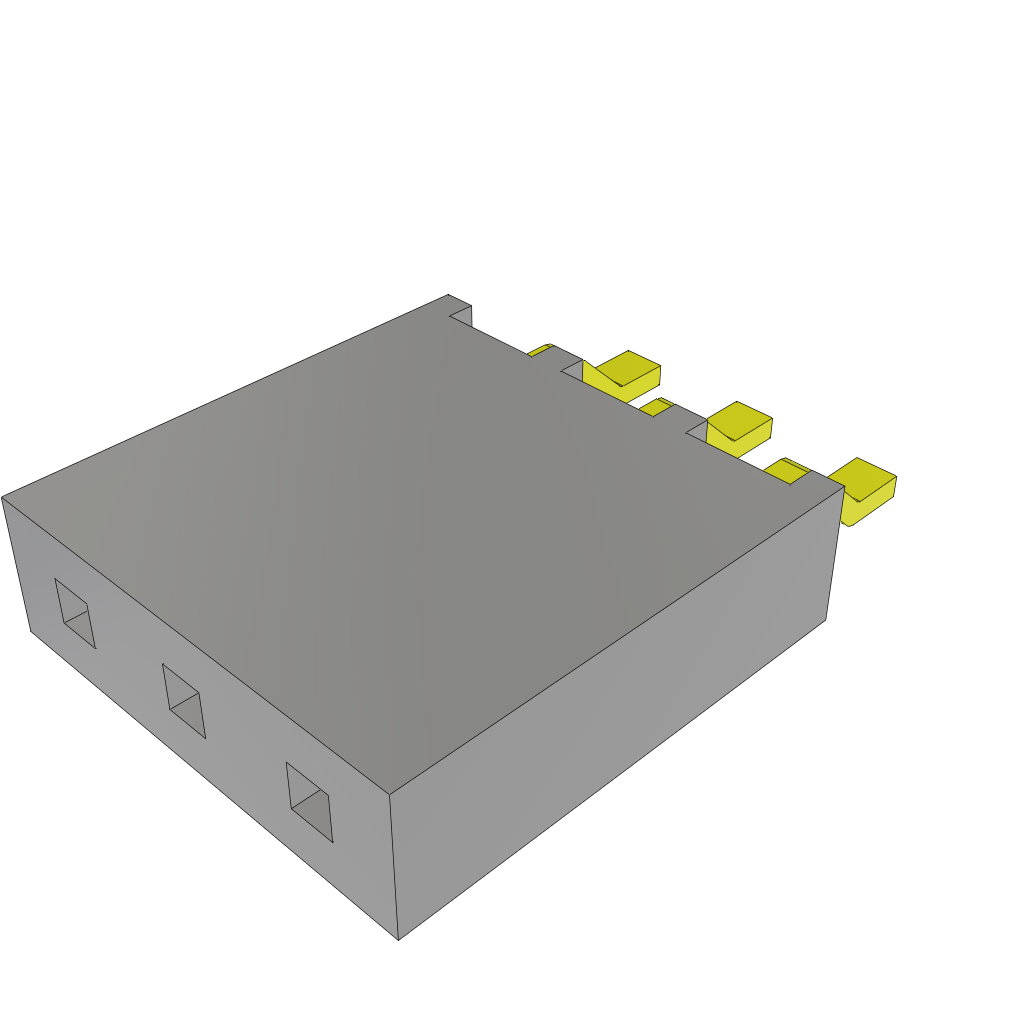 Conn Socket Strip SKT 3 POS 2.54mm Solder RA Side Entry SMD Bulk