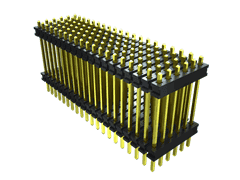 124-Contact 4-Row Through-Hole Header, Tin Plating, 2mm Pitch, RoHS Compliant
