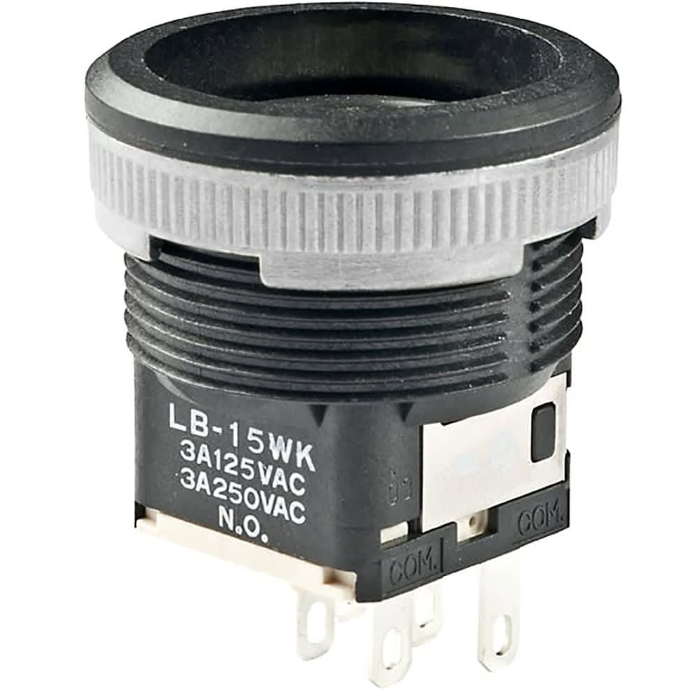 Switch Push Button ON (ON) SPDT 3A 250VAC 30VDC Momentary Contact Quick Connect/Solder Lug Panel Mount