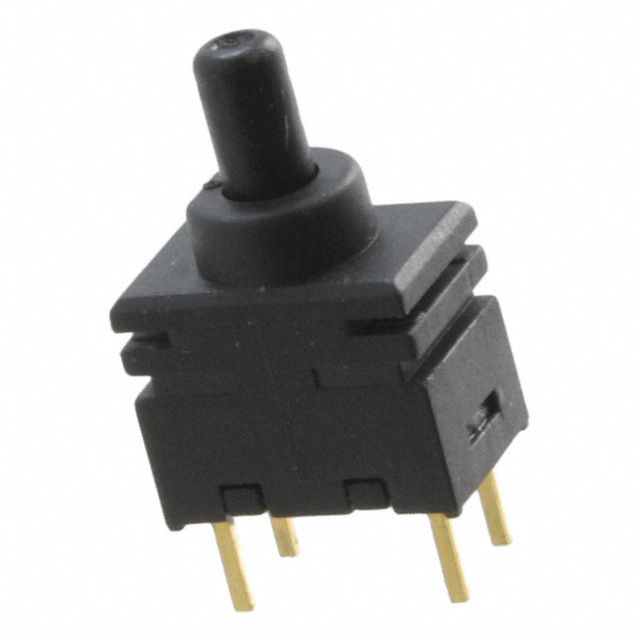 Switch Push Button OFF (ON) DPST Round Plunger 0.014A 28VAC 28VDC Momentary Contact PC Pins Thru-Hole