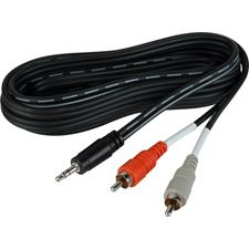 10FT STEREO Y-CABLE 3.5MM TRS TO DUAL RCA