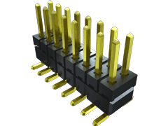 Conn Board Stacker HDR 64 POS 2mm Solder ST Thru-Hole