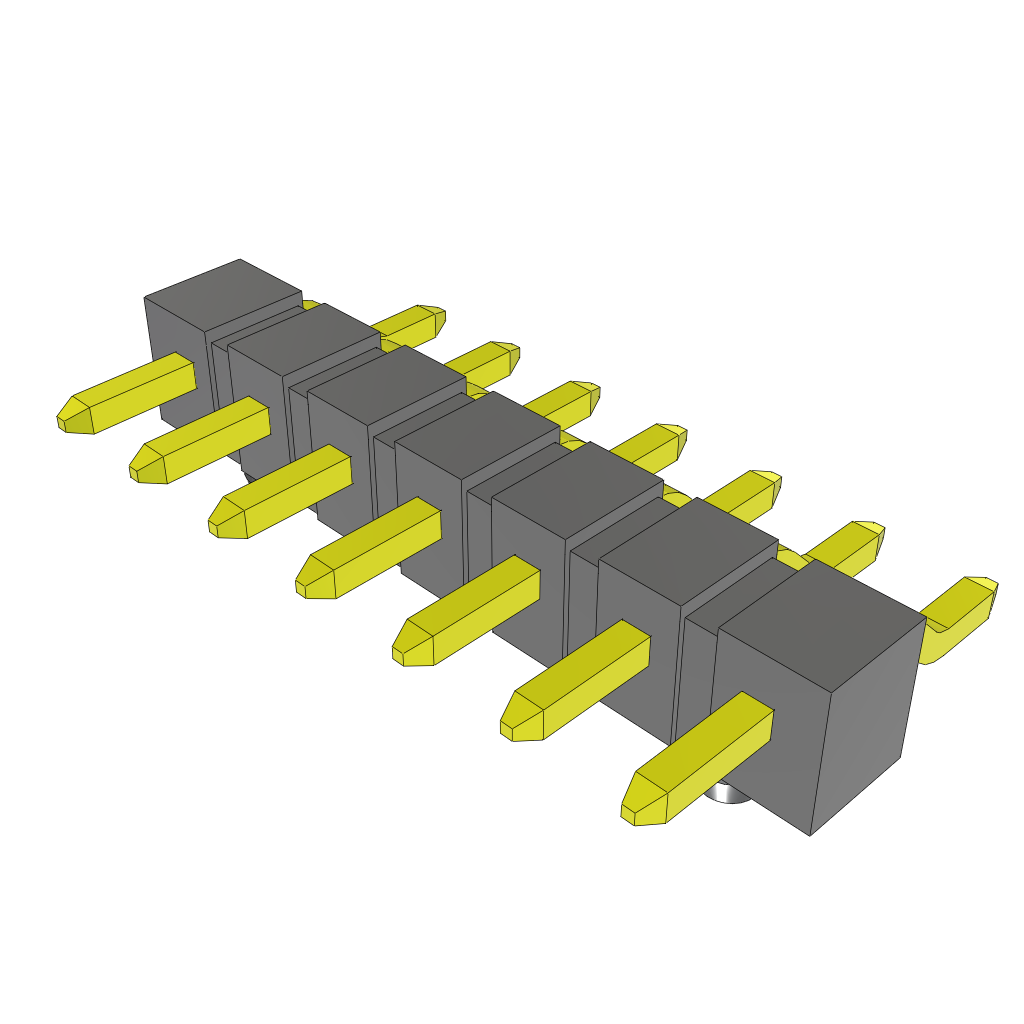 7-Contact Unshrouded Header HDR 2.54mm Pitch Surface Mount