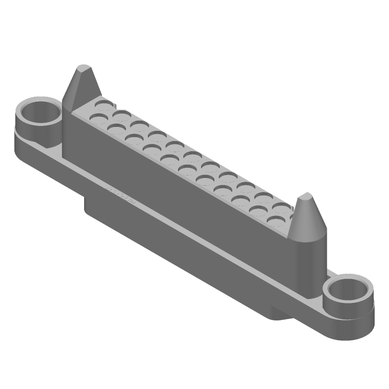 23 Pos Rectangular Connector, Male, 14A, 600V, Crimp, Black