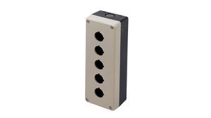 Pushbutton Enclosure;  5 Hole;  22mm;  Polycarbonate;  NEMA4;  IP65;  Beige;  FB Series