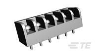 6 Pos Barrier Strip, 6.35mm Pitch, 10A, 300V, Solder, Thru-Hole