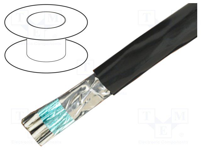 10 Core 28AWG Shielded Multi-Conductor Cable, 600V, PVC