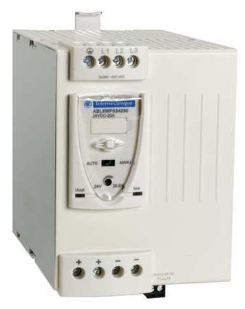 24V 20A 480W AC/DC Power Supply, DIN Rail Mount