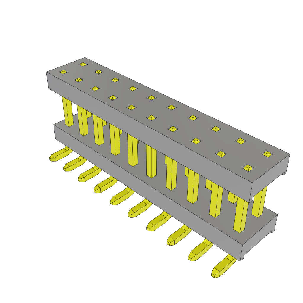 Conn Board Stacker HDR 20 POS 2mm Solder ST Top Entry SMD Tube