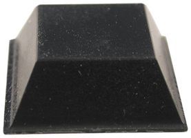 HAMMOND         1421T4             Bumper / Feet, Stick On, Pack 24, Square, Black, 7.6 mm, Rubber, Press Fit, 1421 Series