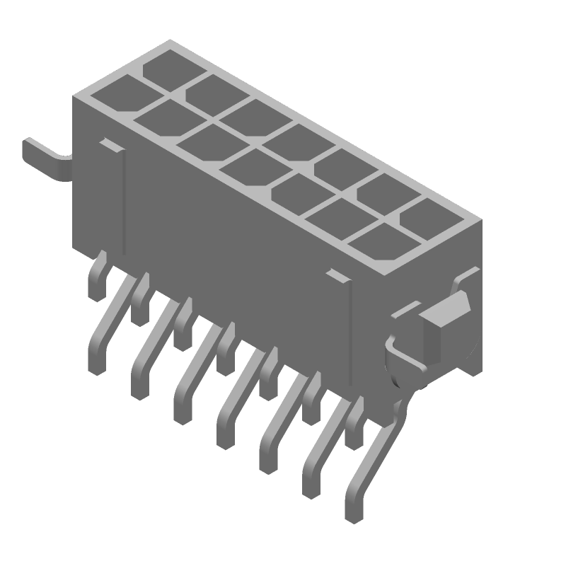 14 Pos, 5A, 250V, Wire-to-Board, Male, SMT, Right Angle Connector