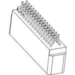 Conn Card Edge F 26 POS 2.54mm Solder ST Thru-Hole