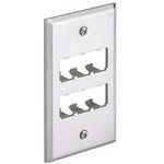 Connector Accessories 6 POS Faceplate Stainless Steel